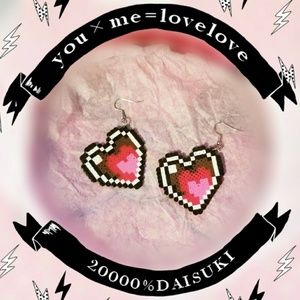 Pixel Heart Earrings